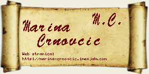 Marina Crnovčić vizit kartica